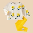 thumbnail image 2 of yboeqw Toddler Baby Girl Fall Winter Clothes Graphic Print Long Sleeve T-Shirt Pants Set 2 Piece Girl Outfit Sets 9 12 Months 2t 3t,Size 9-12 Months, 2 of 8