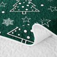 thumbnail image 5 of Manfei Kawaii Xmas Plaid Bed Spread Queen,Traditional Christmas Wreath Queen Coverlet Set,3 Pieces,1 Quilt and 2 Pillowcases, 5 of 7