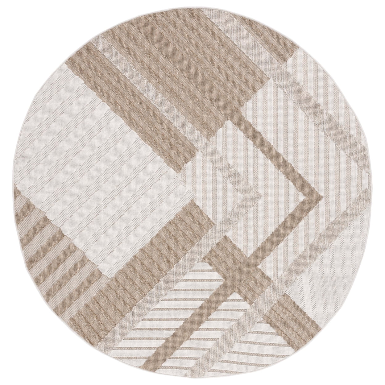 SAFAVIEH Global Amable Abstract Indoor/Outdoor Area Rug, Beige/Light Beige, 8' x 10'