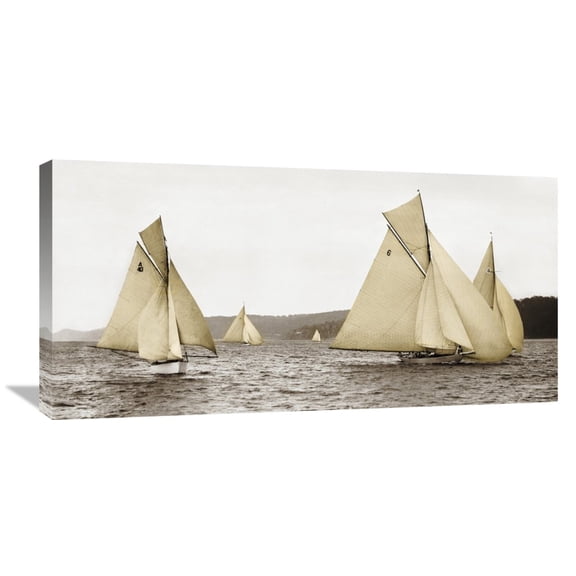 Global Gallery Anonymous 'Sloops racing, 1926' Canvas Wall Art