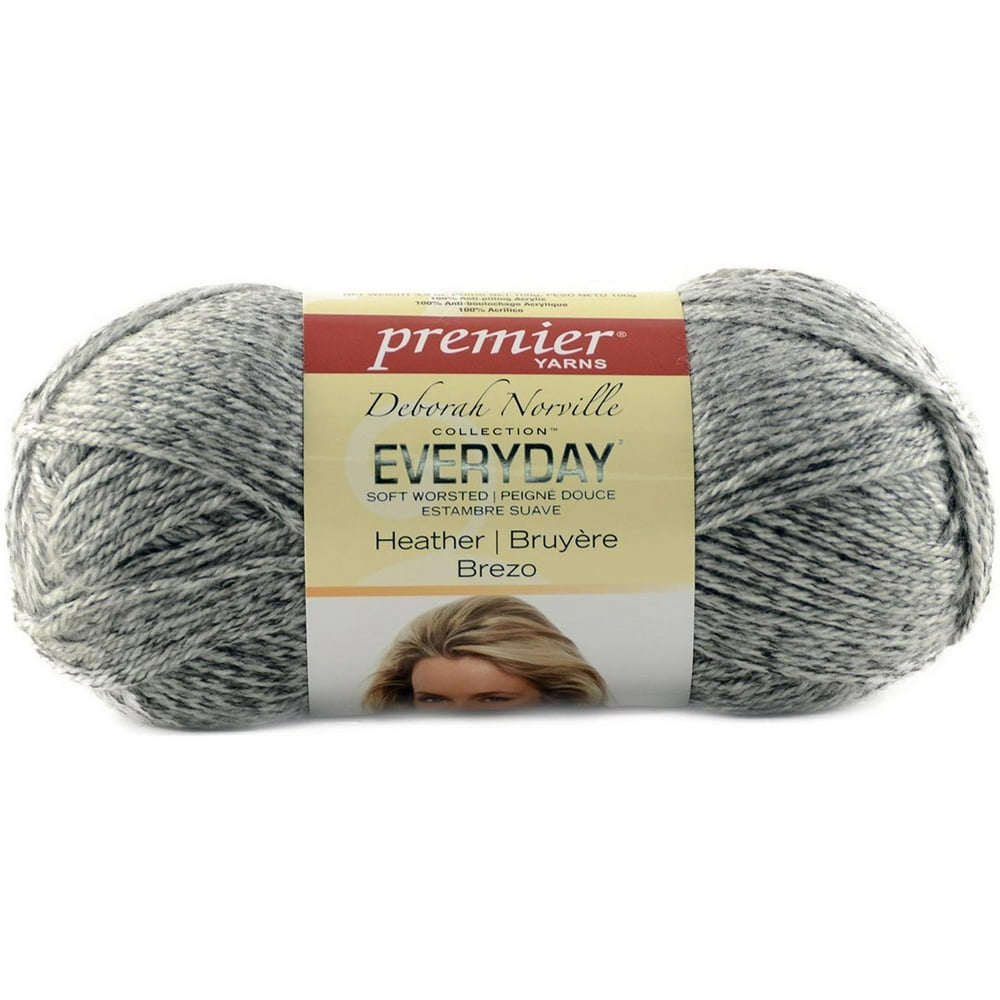 Deborah Norville Everyday Soft Worsted Heathers Yarn Grey Heather