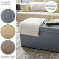 thumbnail image 6 of Simplify Faux Leather Double Folding Storage Ottoman Metallic Pewter, 6 of 6