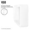 thumbnail image 4 of VIGO Petunia Modern White Matte Stone 23 in. L x 16 in. W x 6 in. H Rectangular Vessel Bathroom Sink, 4 of 10