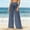 Navy, variant on Women's Chiffon Summer Boho Cover up Pants See Through Sun Protection Wide Leg Palazzo Pants High Elastic Waist Flowy Beach Vacation Trousers Navy Medium