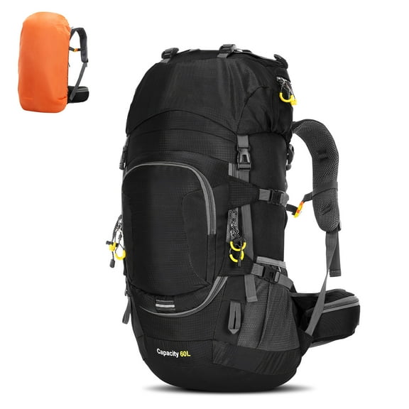 Hiking 60L Waterproof Hiking Backpack Camping Mountain Climbing Cycle Backpack Outdoor Sport Bag With Rain Cover