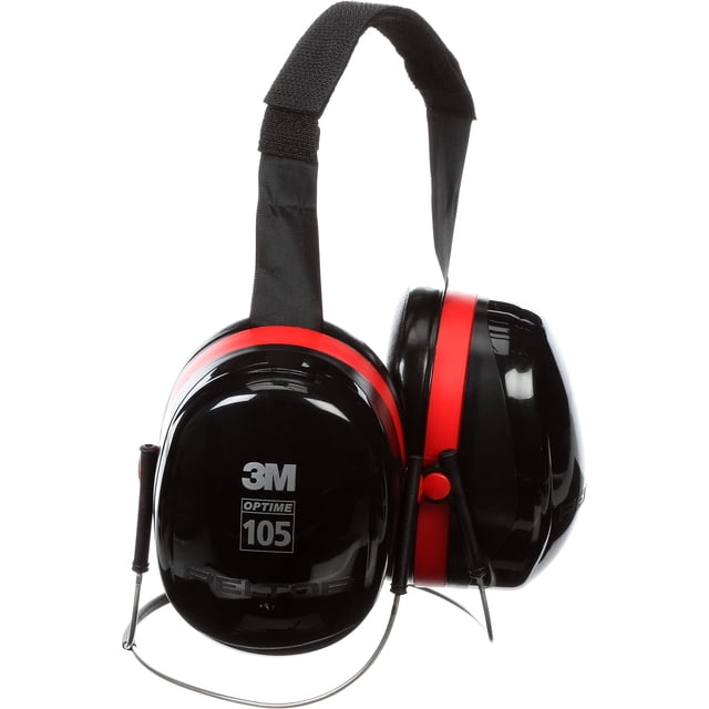 Orejeras 3M PELTOR Optime 105 H10B, detrás de la cabeza
