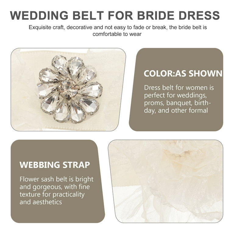 Wedding Bridal Dress Sash Belt Decorative Dress Belt Flower Sash Belt  Bridal Sash Belt 