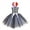 Black Halter, variant on IBTOM CASTLE Kids Girls Halloween Cosplay Fancy Dress up Black and White Striped Ruffle Tulle Tutu Dress with Headband Carnival Birthday Outfit for Child 2 Years Black Stripe