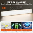 thumbnail image 4 of VEVOR 4FT LED Wraparound Light, 50W, 5500LM Flush Mount LED Shop Light, 3000K/4000K/5000K Adjustable LED Kitchen Ceiling Lighting Fixtures for Garage Office Laundry Fluorescent Tube Replacement, FCC, 4 of 9