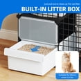 thumbnail image 4 of Dextrus 4-Tier DIY Cat Cage with Litter Box, Indoor Cat Enclosure with Ramp & Platforms for 1-2 Kittens, 28"L x 14"W x 55"H,Black, 4 of 10