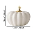 thumbnail image 3 of DVKOVI White Ceramic Pumpkin Decorations Halloween Thanksgiving Pumpkins Decor for Farmhouse Table Centerpiece B One Size, 3 of 7