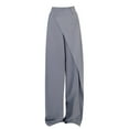 thumbnail image 1 of Uinagy Women's Simple Commuting Suit Pants Irregular Splicing Design Straight Wide-Leg Pants Loose Street Pants, 1 of 4