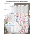 thumbnail image 4 of No Hook Cloth Fabric Shower Curtain with Snap in Liner, Coastal Coral Waterproof Shower Curtains Set with See Through Top Window, Summer Colorful Nautical Ocean Fish Bath Curtains Shower 60"x72", 4 of 6