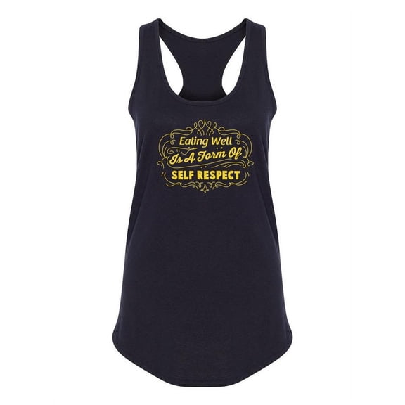 Healthy Eating Quote Tank Women -Image by Shutterstock, Female Large