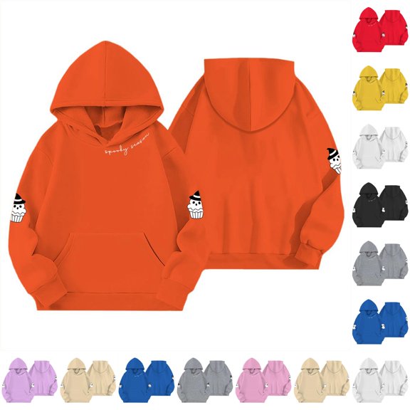 Girls Boys Halloween Hoodies Long Sleeve Loose Tops with Pocket Fall Outfits