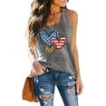 thumbnail image 3 of Dyegold 4th Of July Tank Tops For Women Summer Sleeveless American Flag Shirt Loose Casual Patriotic Graphic Tee Tops Tshirt, 3 of 4