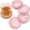 Clear Pink, variant on TrendMallOasis Modern Clear Coasters Set of 5- Glass Cute Coasters for Drinks Crystal Coaster Round Chic Cup Mat Cute Coffee Table Coaster for Kitchen, Bar, Dining Room, Living Room, Patio