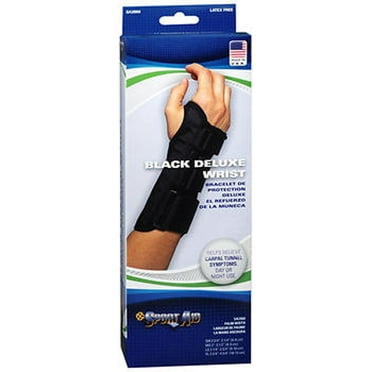 Sport Aid Deluxe Left Hand Wrist Support, SCSA3900, X-Large, Black