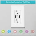 thumbnail image 3 of MLLIZH 10 Pack 1-Gang Screwless Wall Plate, Decora Outlet Cover Plates, 4.57? H x 2.76? L, for Light Switch, Dimmer, GFCI, USB Outlet, 3 of 3