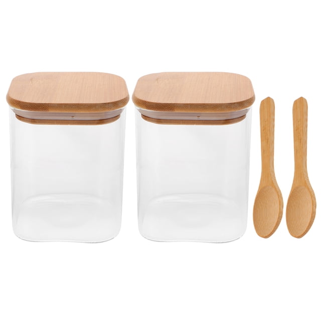 1 Set of Glass Sealing Jars Cereals Soybean Grain Storage Jars Tea Storage Canisters Lidded Jar