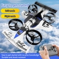 thumbnail image 4 of 2-in-1 Land Air Drone Aircraft, Durable Remote Control Quadcopter Airplane Toy for All Ages (White 1Pc), 4 of 10