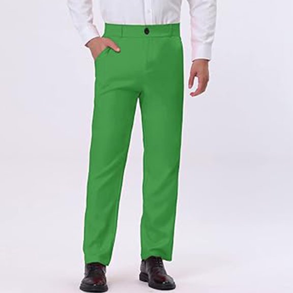 Blmnix Dress Pants Pants for Men Lightweight Work Pants Baggy Chinos Jean Straight-Leg Green Low Rise Long Mens Summer Pants,XXL