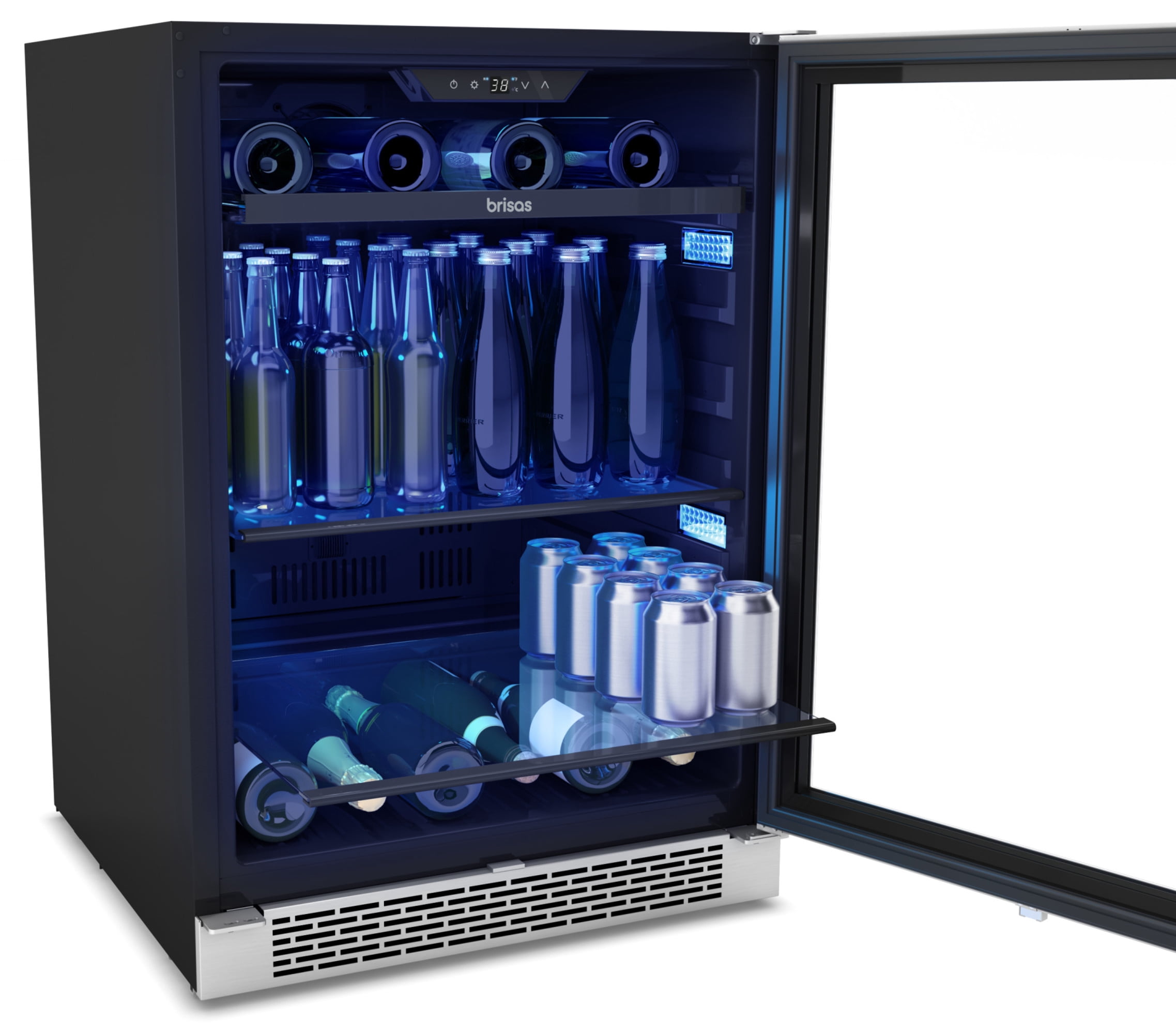 Zephyr Bbv24c01ag Brisas 24" Wide 8 Bottle Capacity 112 Can Capacity Beverage Center -