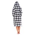 thumbnail image 2 of Keanu Womens Checked Sherpa Fleece Dressing Gown, 2 of 5