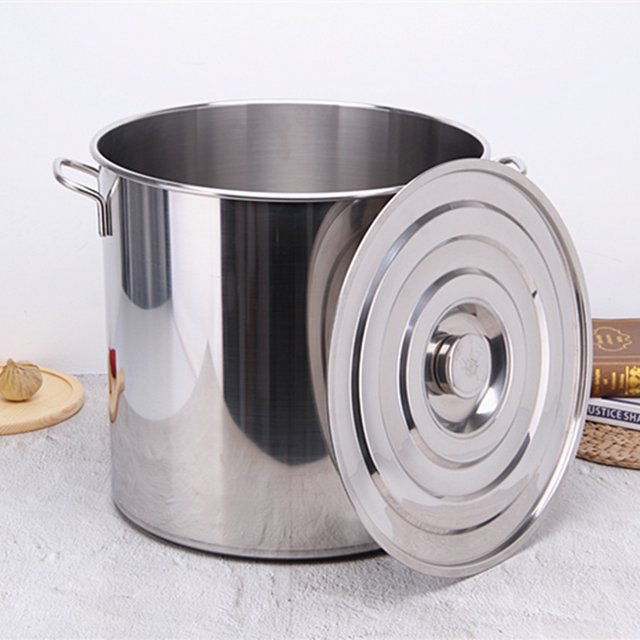 304 cubeta de sopa de acero inoxidable con tapa, gruesa cocina cocinar sopa hacer cubeta, cubeta de almacenamiento de especificaciones múltiples, cubeta de almacenamiento de agua XianweiShao 1327537062448