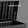 thumbnail image 2 of CIRUI 260 Gallon Double Wall Resin Deck Box,Lockable Waterproof Outdoor Storage Box, 1000lbs Capacity & Doubles as Seating for Patio Furniture,Garden Tools, Pool Accessories (Black), 2 of 12
