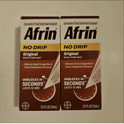 Afrin No Drip Original Nasal Decongestant Pump Mist 15 mL Pack of 4