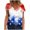 Red, variant on Qetyuw Womens 4th of July Shirts Funny Patriotic Red White and Blue Graphic Tshirts Cute Short Sleeve Tees Breathable V Neck Blouses Tops Workout Tops for Women