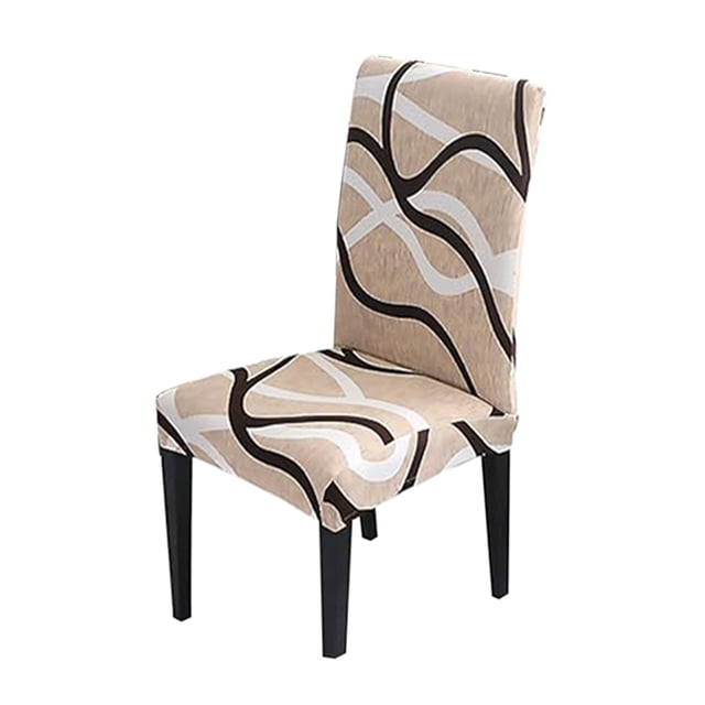 High Chair Seat Cover Stretchable Printed Striped Elastic Chair Cover for Dining Office Chair