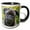 Black/White, variant on 3drose, Funny Portrait of Black Pug Dog Animal, 11oz Magic Transforming Mug