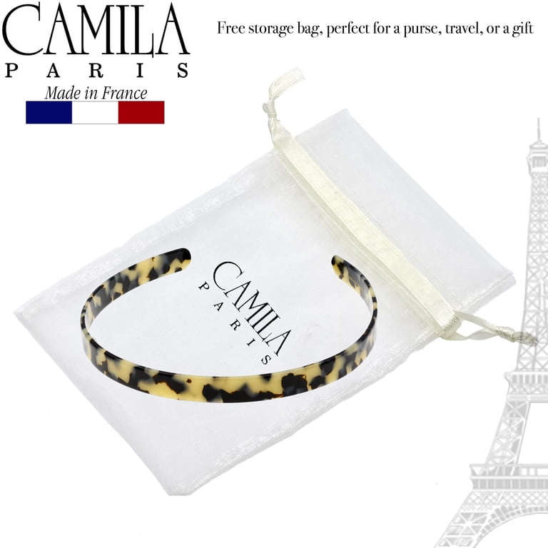 Women Headband Handmade Onyx No Slip Grip Flexible Hair Accessory Camila Paris CP2005 French Headband for Women, Handmade Onyx  main image 3