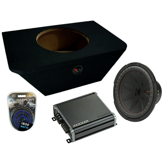 Kicker Honda S2000 00-09 48CWR124 12" 500W Sub, 46CXA8001 1600W Amp & Sub Box