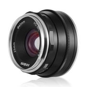 Angle View: Andoer 25mm F1.8 Manual Focus Lens Large Aperture Compatible with Fujifilm Fuji X A1 X A10 X A2 X A3 X AT X M1 X M2 X T1 X T10 X T2 X T20 X Pro1 X Pro2 X E1 X E2 X E2s FX Mount Mirrorless Ca