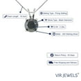 thumbnail image 3 of Vir Jewels 2 CTTW Black Diamond Solitaire Pendant Necklace Sterling Silver with Rhodium 18 Inch Chain, 3 of 4