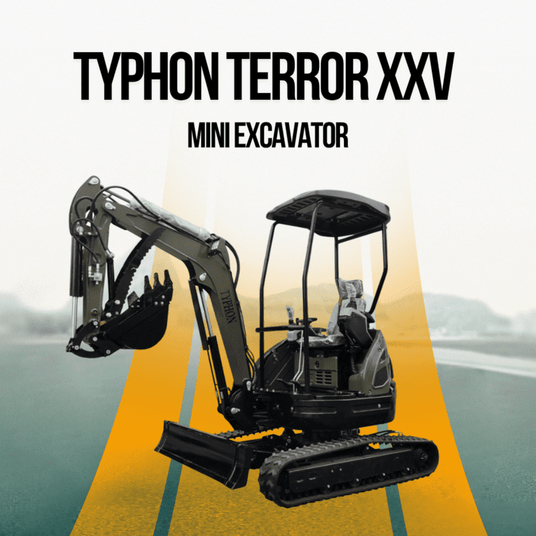 TYPHON Terror XXV 2.5 Ton Mini Excavator with Kubota Diesel Engine