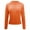 Orange, variant on Women's Slimming Cropped Sweaters Crewneck Long Sleeves Pullover Sweater Soft Comfortable Casual Thermal Underwear Blouse Trendy Solid Color Daily Wear Tops Black M