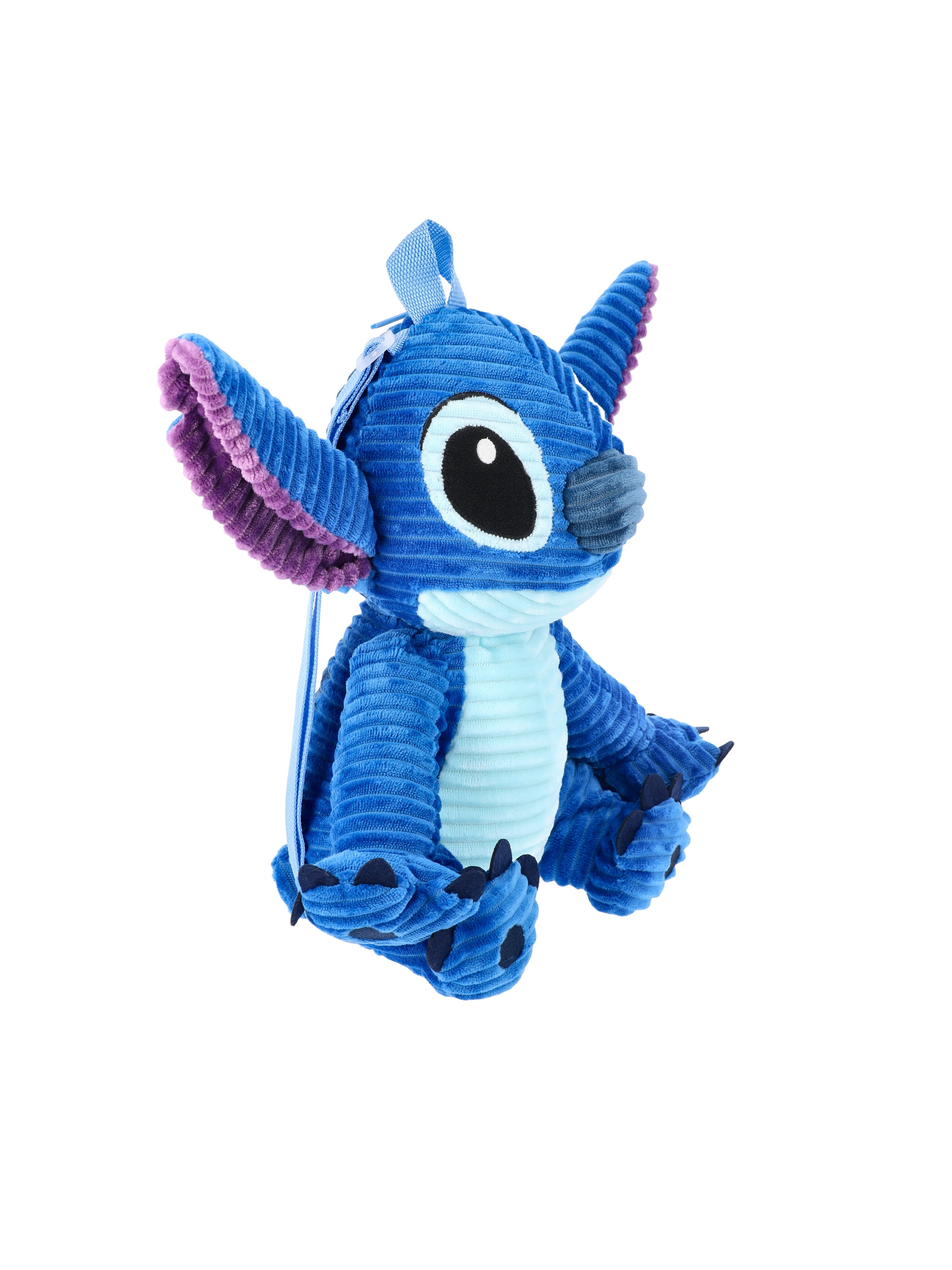 Disney Lilo and Stitch Kids Corduroy Plush Backpack, Blue