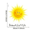 thumbnail image 2 of HAZIUA Under $5 Smilings Face Sun Wall Sticker Kindergarten Background Decoration Self Adhesive Window Glass Cartoon Sticker Yellow, 2 of 6