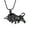 Black, variant on Fighting Bull Pendent for Ashes and Chain Cremation Jewelry for Ashes Holder Memorial Jewelry