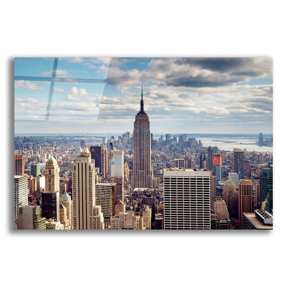 Epic Art 'NYC The Empire' by Nina Papiorek, Acrylic Glass Wall Art, 24"x16"