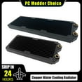 thumbnail image 2 of Computer Watercooler Radiator Copper Water Cooling Row, 240 Or 360 30mm Thin Black Support 120mm Case Fan 360MM, 2 of 5