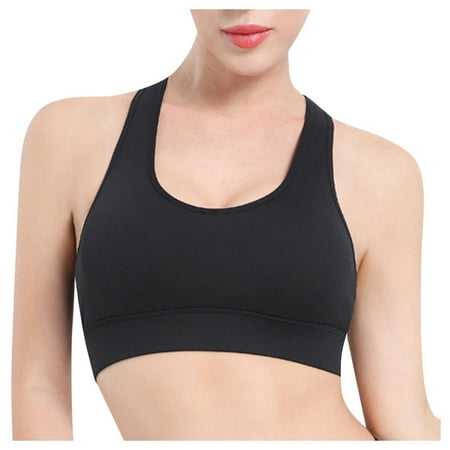 

DORKASM Womens Sports Bras No Underwire Racerback Bra Racerback Everyday Sports Bra Black XL