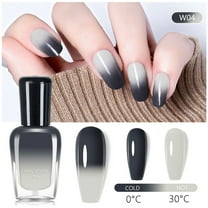 Dengmore 7ml Color Changing Gel Polish Set, Blue Nail Gel Polish Temperature Change Colors Kit, DIY Home Manicure Decorations for Women