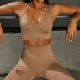 thumbnail image 3 of Chaleco deportivo sexy de punto sin costuras, pantalones de cintura alta y levantamiento de cadera, chaleco deportivo para mujer, 3 of 6