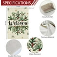 thumbnail image 4 of Welcome Christmas Garden Flag 12x18 Inch Double Sided Burlap, Winter Snowflake Yard Flags for Holiday Xmas Seasonal Outdoor Decoration(ONLY FLAG), 4 of 6