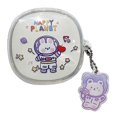 thumbnail image 1 of Funda protectora para auriculares inalámbricos, funda protectora de silicona para auriculares Bluetooth con dibujos animados y colgante, 1 of 3